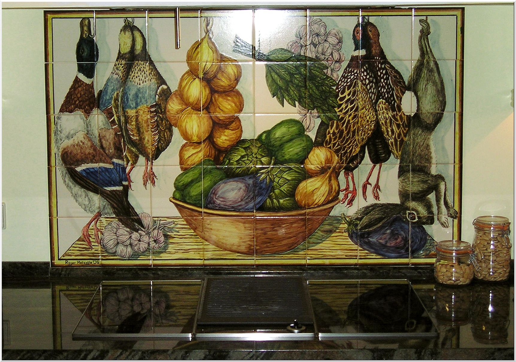Trompe-l'œil with Game Backsplash.
