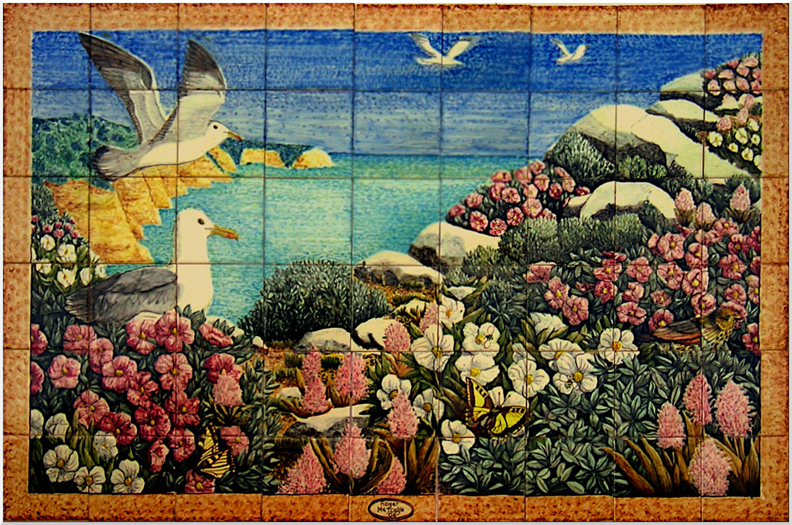 Algarve Clifftops with Gulls.